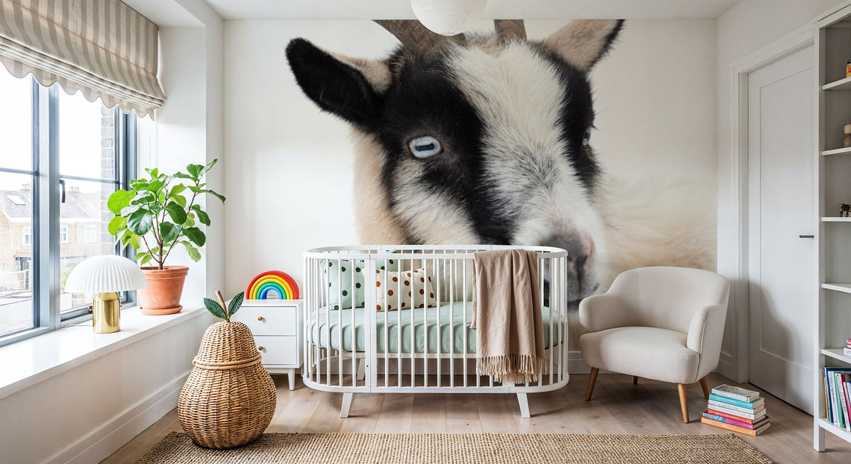 Pippa the Goat I Mural Wallpaper - room preview 02