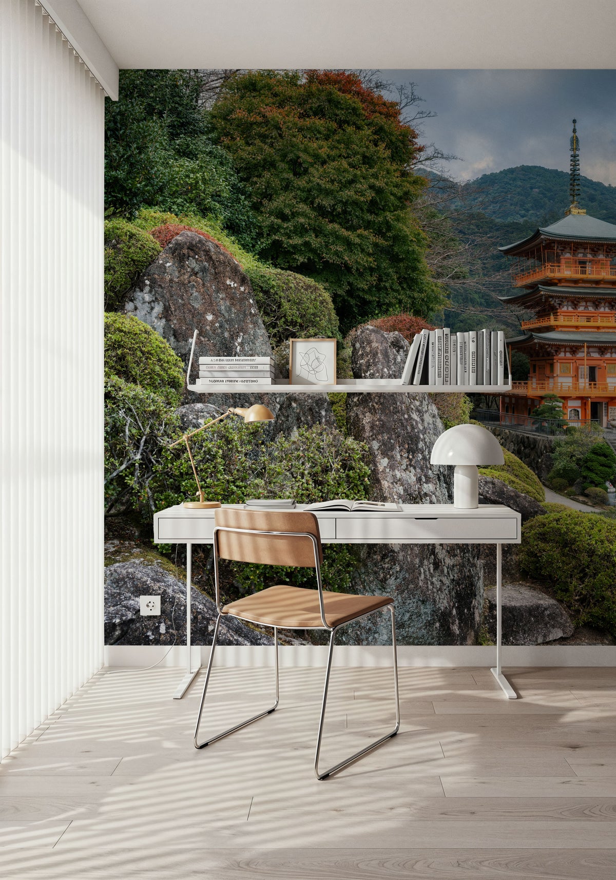 Seiganto-ji Pagoda Mural Wallpaper - room preview 02