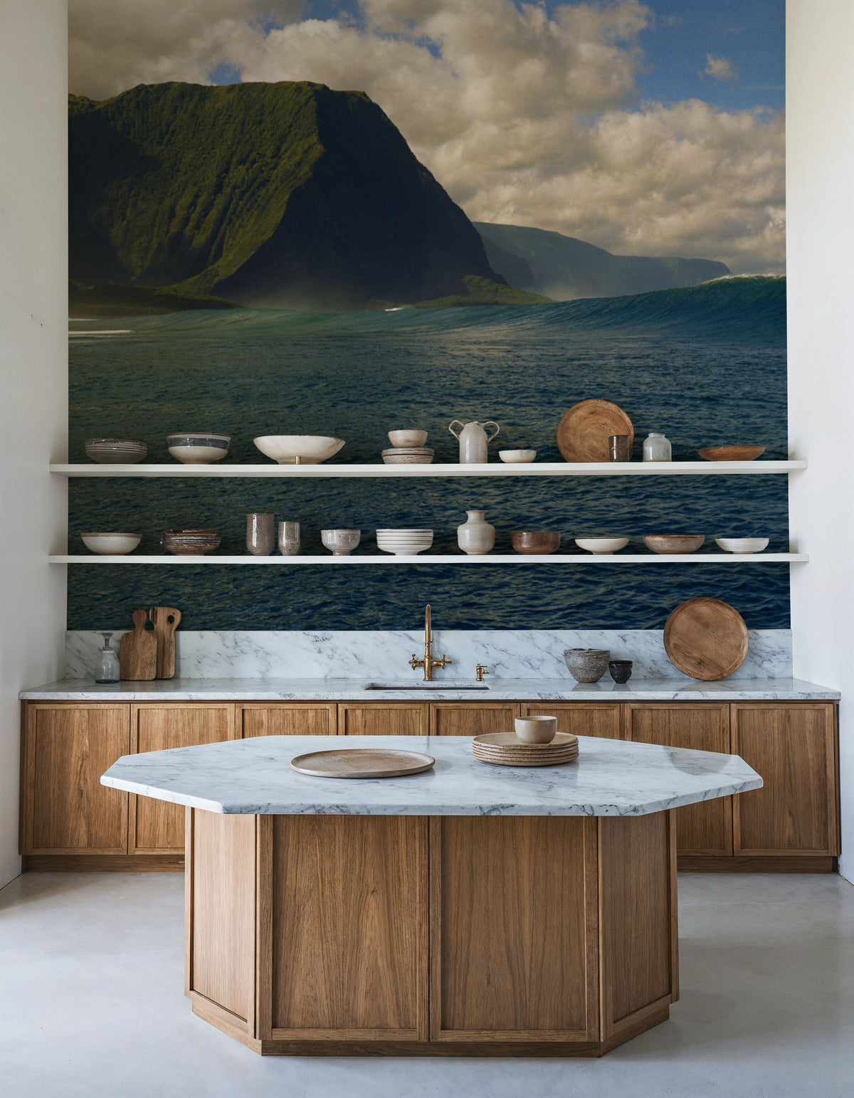 Coastal Surfer's Haven Mural Wallpaper - room preview 02