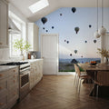 Lavender Balloon Journey Mural Wallpaper - room preview 02