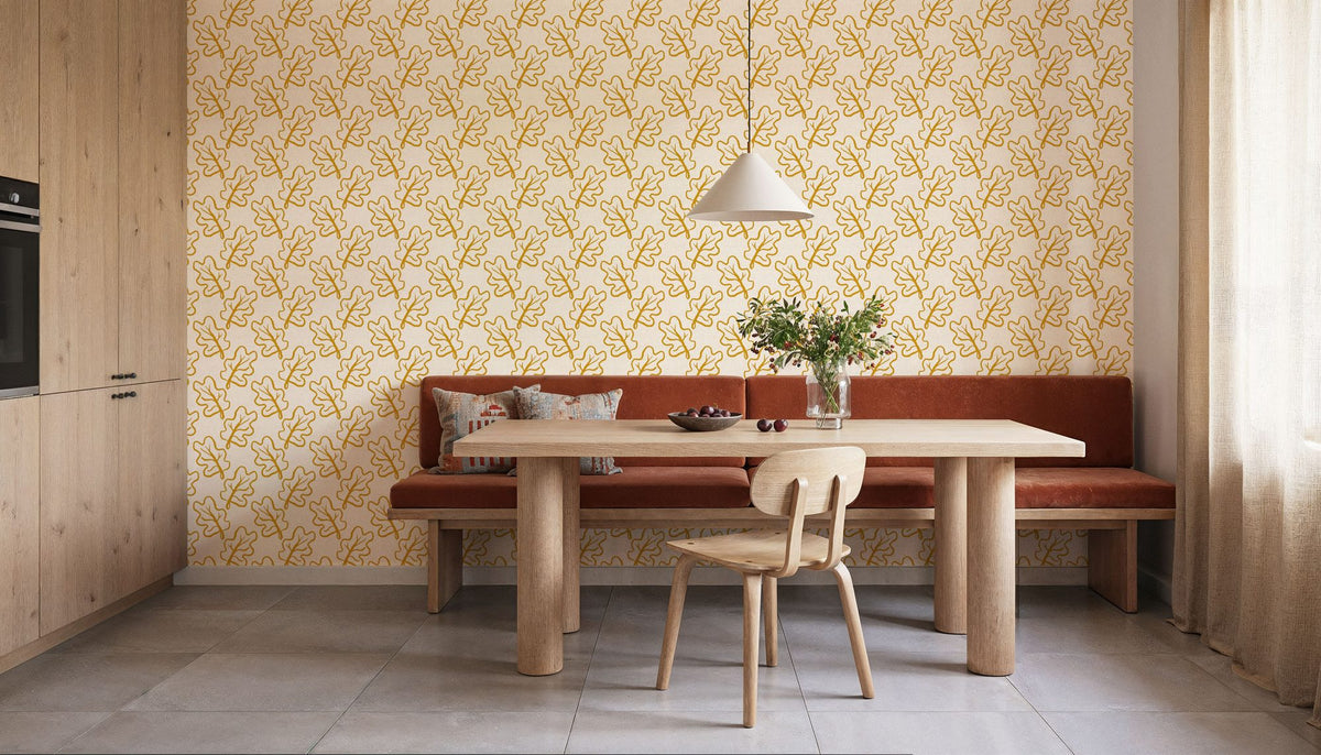Oak Leafs Mural Wallpaper - room preview 02