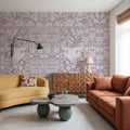 Flowers and Berries Purple Mural Wallpaper - room preview 02
