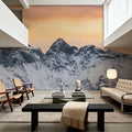 Snowy Mountain Ridge Mural Wallpaper - room preview 02