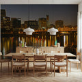 Riverfront Nightscape Mural Wallpaper - room preview 02