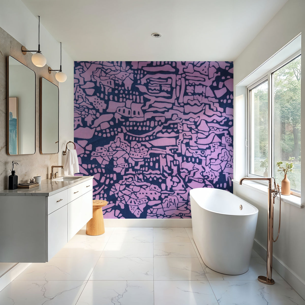 Map of the Old World Mural Wallpaper - room preview 02