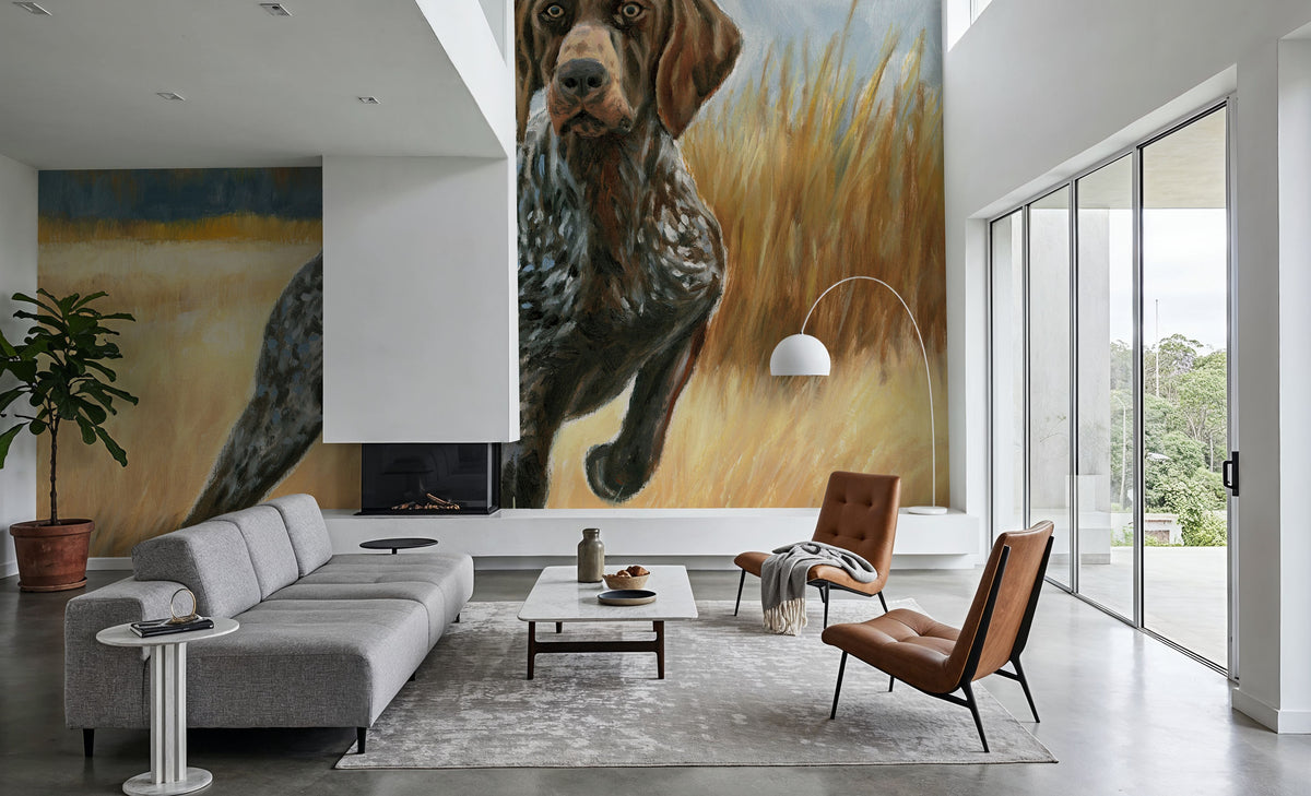 Hunting Dog Pointer Mural Wallpaper - room preview 02