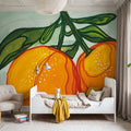 Two Oranges Mural Wallpaper - room preview 02