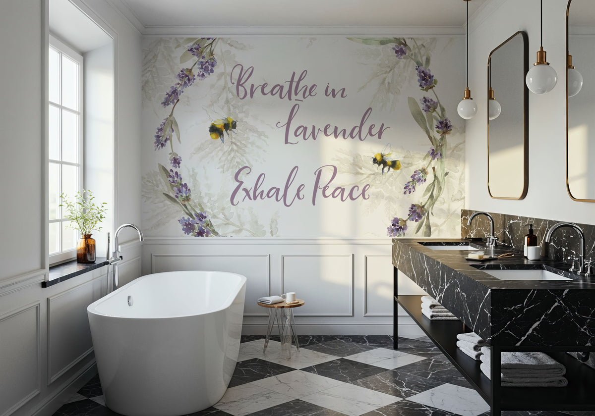 Fresh Lavender VI Mural Wallpaper - room preview 02