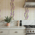 Lavender Curtain Mural Wallpaper - room preview 02