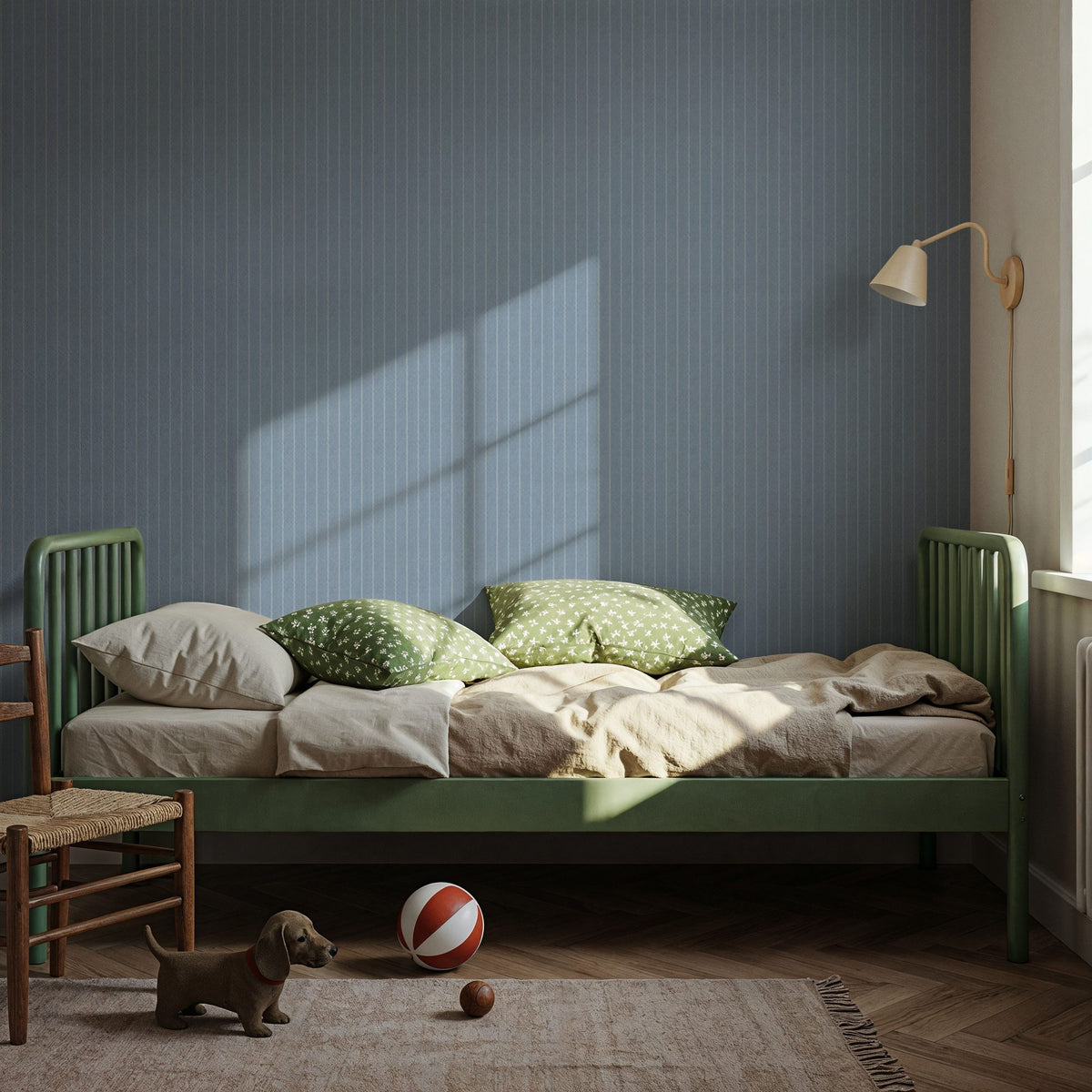 Tailor's Pin Stripe, Sky Mural Wallpaper - room preview 02