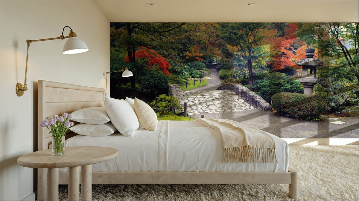 Autumn Zen Garden Mural Wallpaper - room preview 02