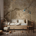Riverside Ochre Mural Wallpaper - room preview 02