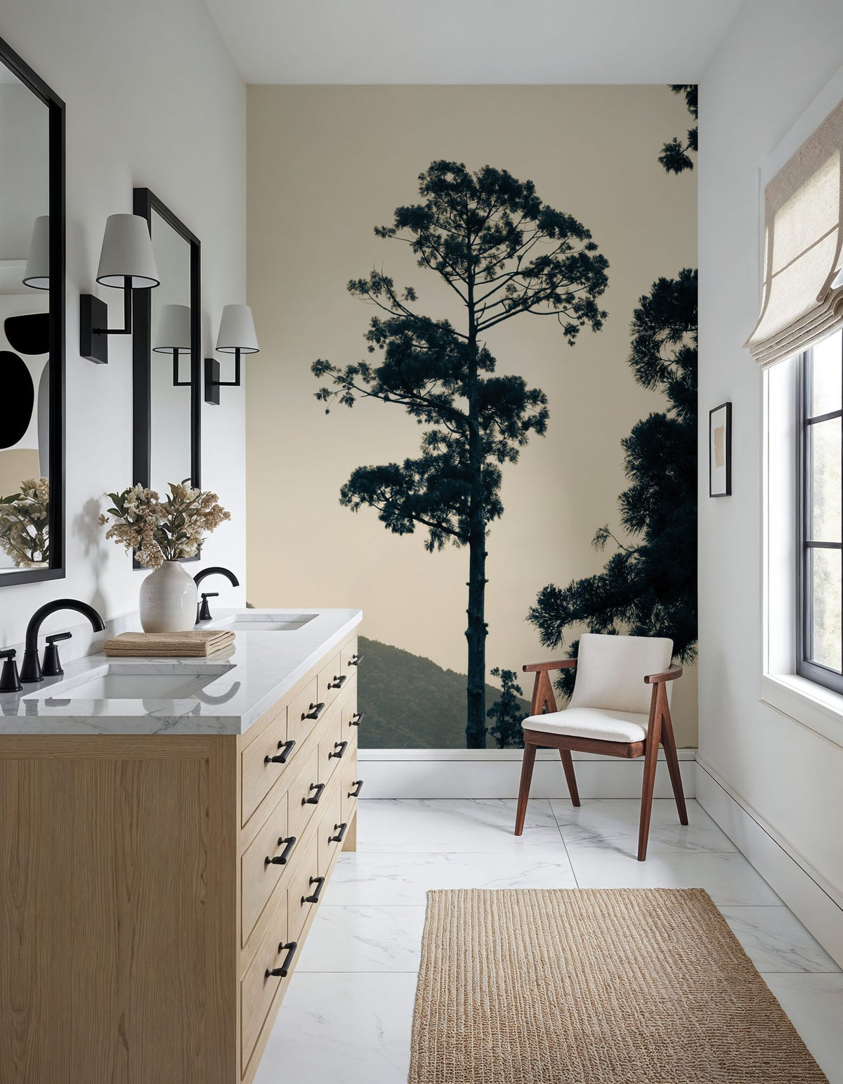 Lone Tree Japan Mural Wallpaper - room preview 02