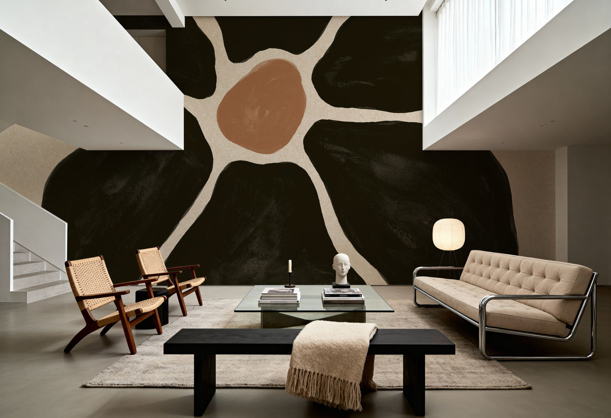 Mod Floral I Mural Wallpaper - room preview 02