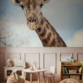 Giraffe Portrait I Mural Wallpaper - room preview 02