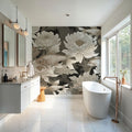 Dancing Fish, Khaki Mural Wallpaper - room preview 02