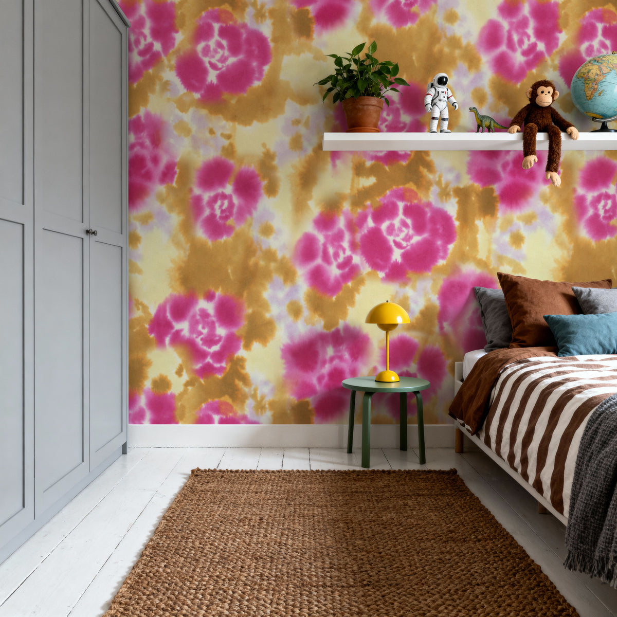 Watercolor Bloom Mural Wallpaper - room preview 02