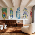 Rainbow Feathers I Mural Wallpaper - room preview 02