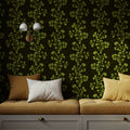 Fern Stripes, Fresh Green Mural Wallpaper - room preview 02