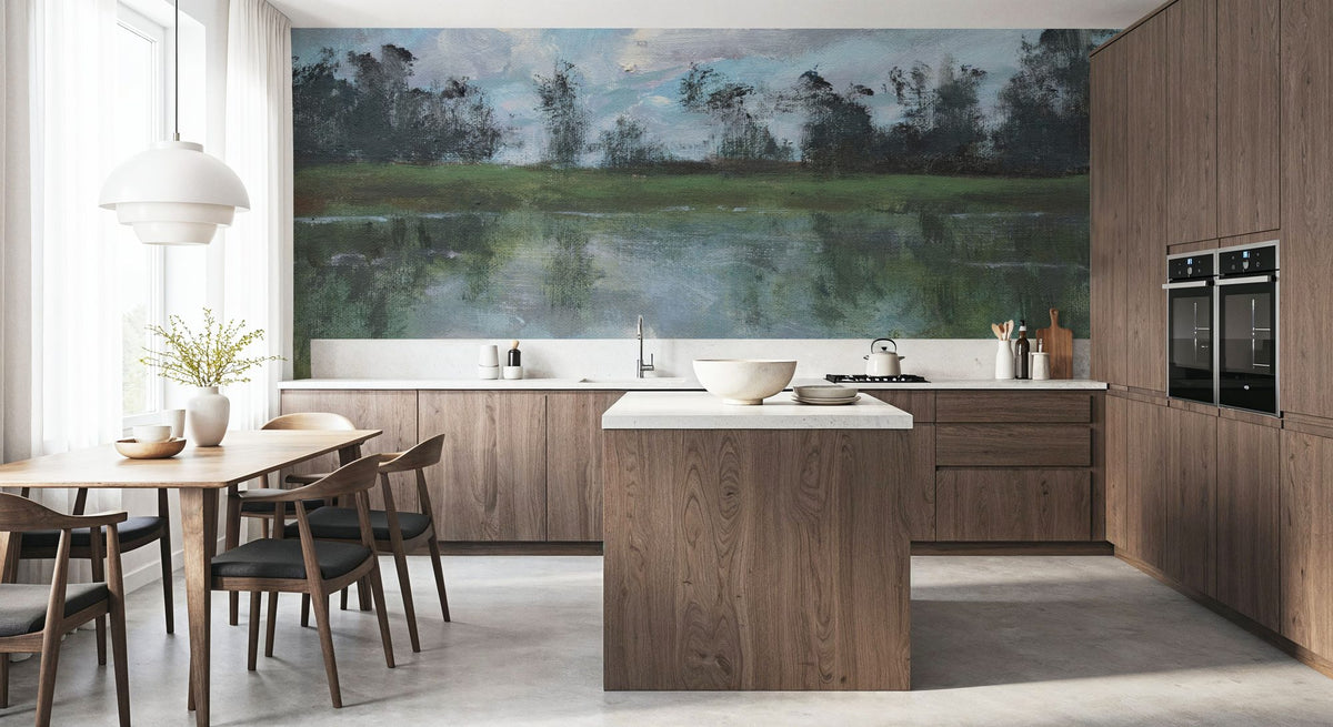 Reflections on the River Mural Wallpaper - room preview 02