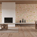Natural Flow Meadow, Blush Mural Wallpaper - room preview 02
