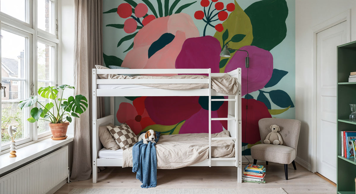 Pretty Florals III Mural Wallpaper - room preview 02