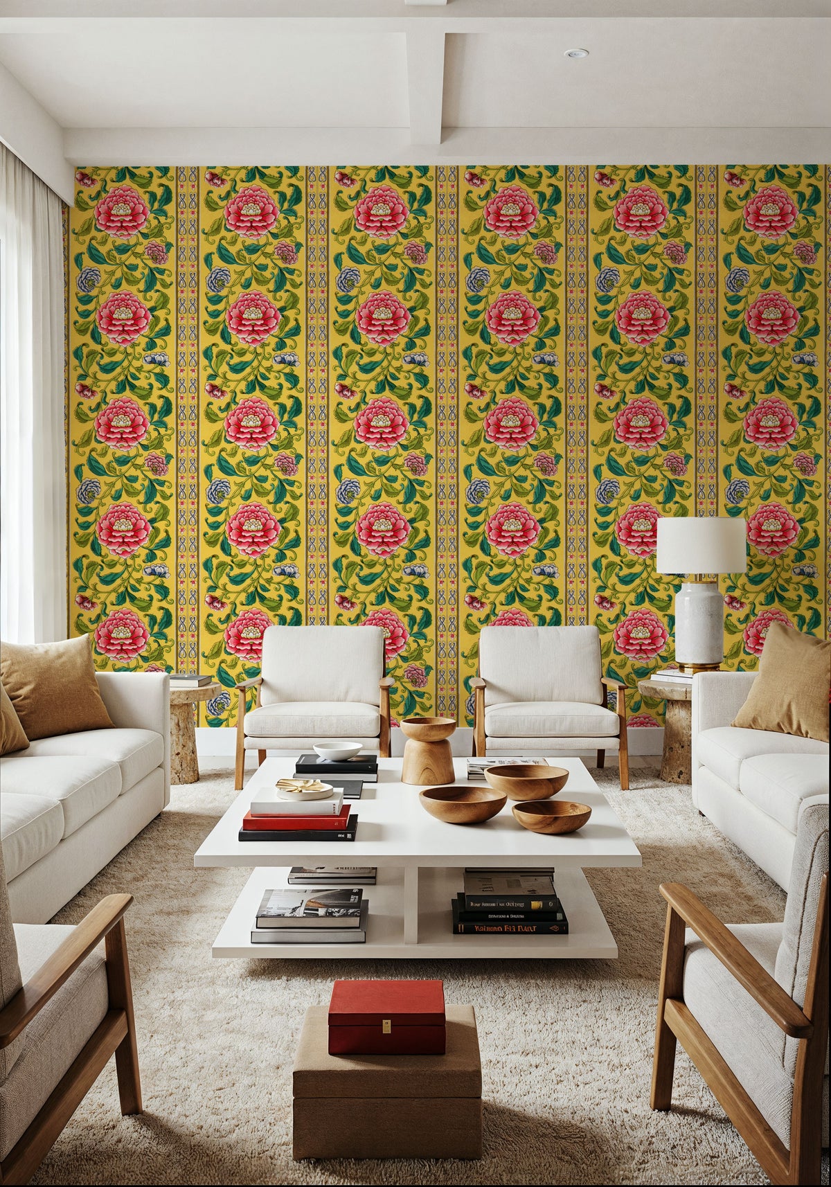 Rambling Florals Mural Wallpaper - room preview 02