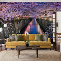 Nakameguro Cherry Blossom Mural Wallpaper - room preview 02