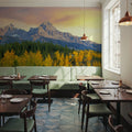 Golden Mountain Majesty Mural Wallpaper - room preview 02