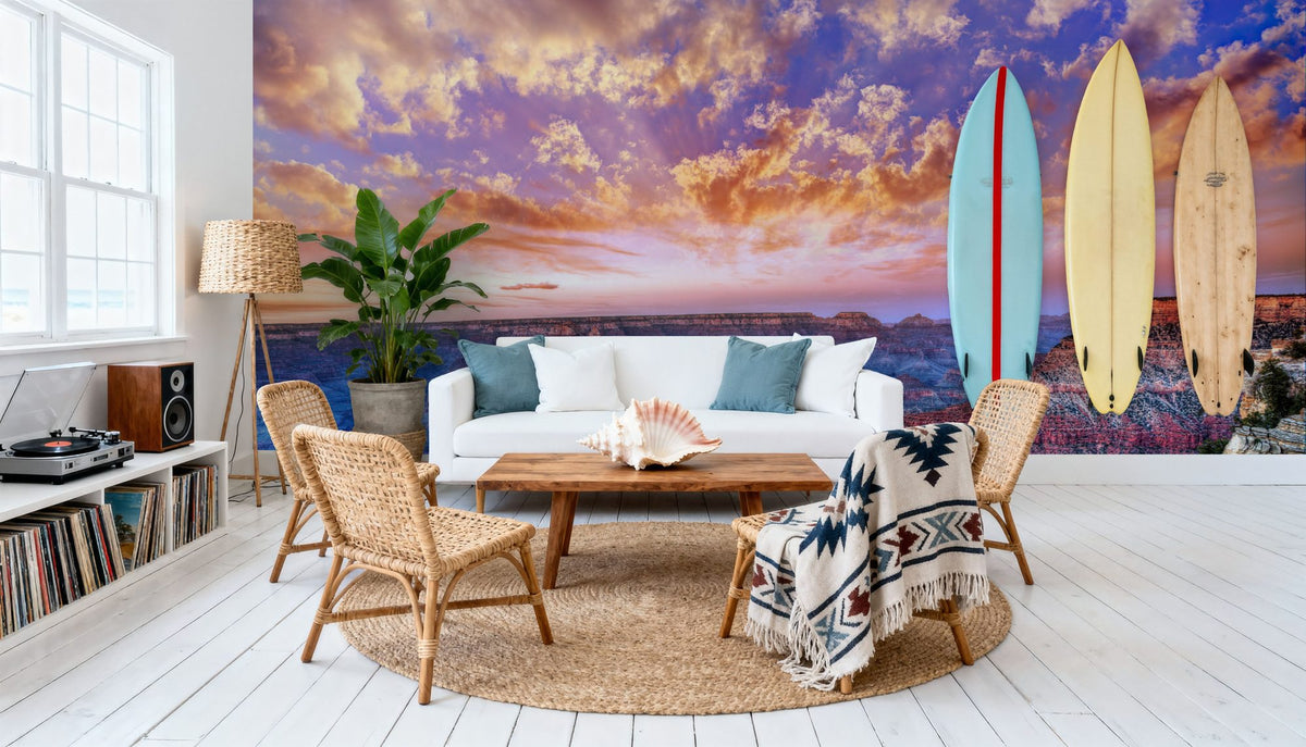 Grand Canyon Sunset Sparkling Mural Wallpaper - room preview 02