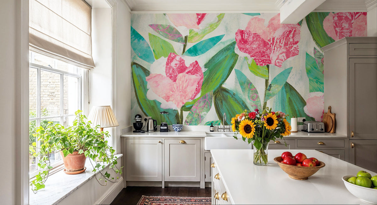 Rose Garden Song Mural Wallpaper - room preview 02