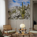 Snowy Desert Cactai Mural Wallpaper - room preview 02