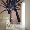 Pink Palms I Mural Wallpaper - room preview 02