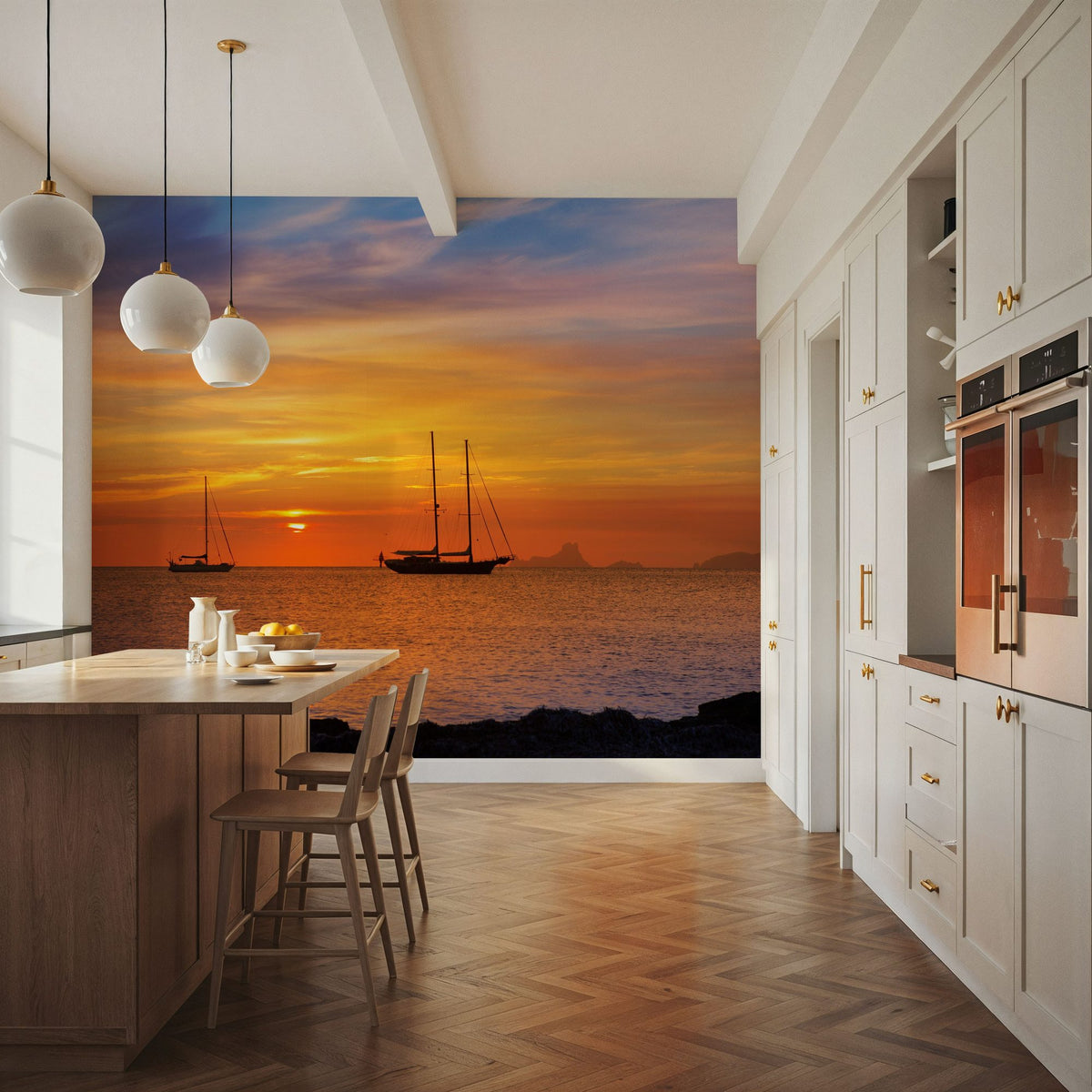 Ibiza Sunset Mural Wallpaper - room preview 02