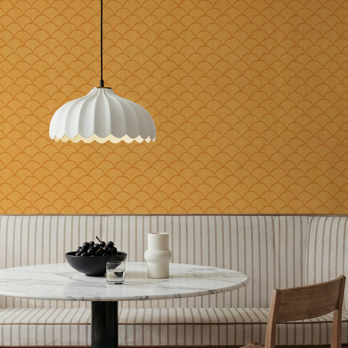 Coastal Scales Yellow Mural Wallpaper - room preview 02