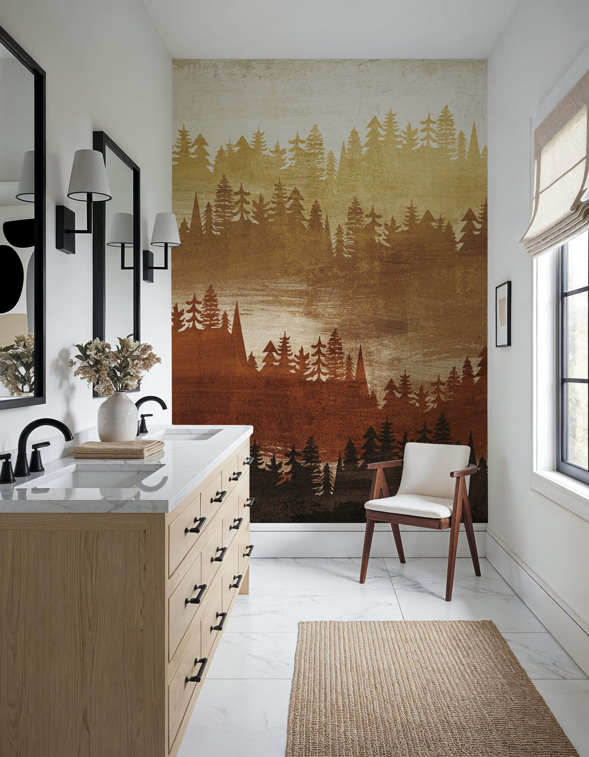 Mountainscape Spice Mural Wallpaper - room preview 02