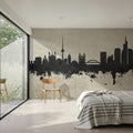 Vilnius Lithuania Skyline Concrete Mural Wallpaper - room preview 02