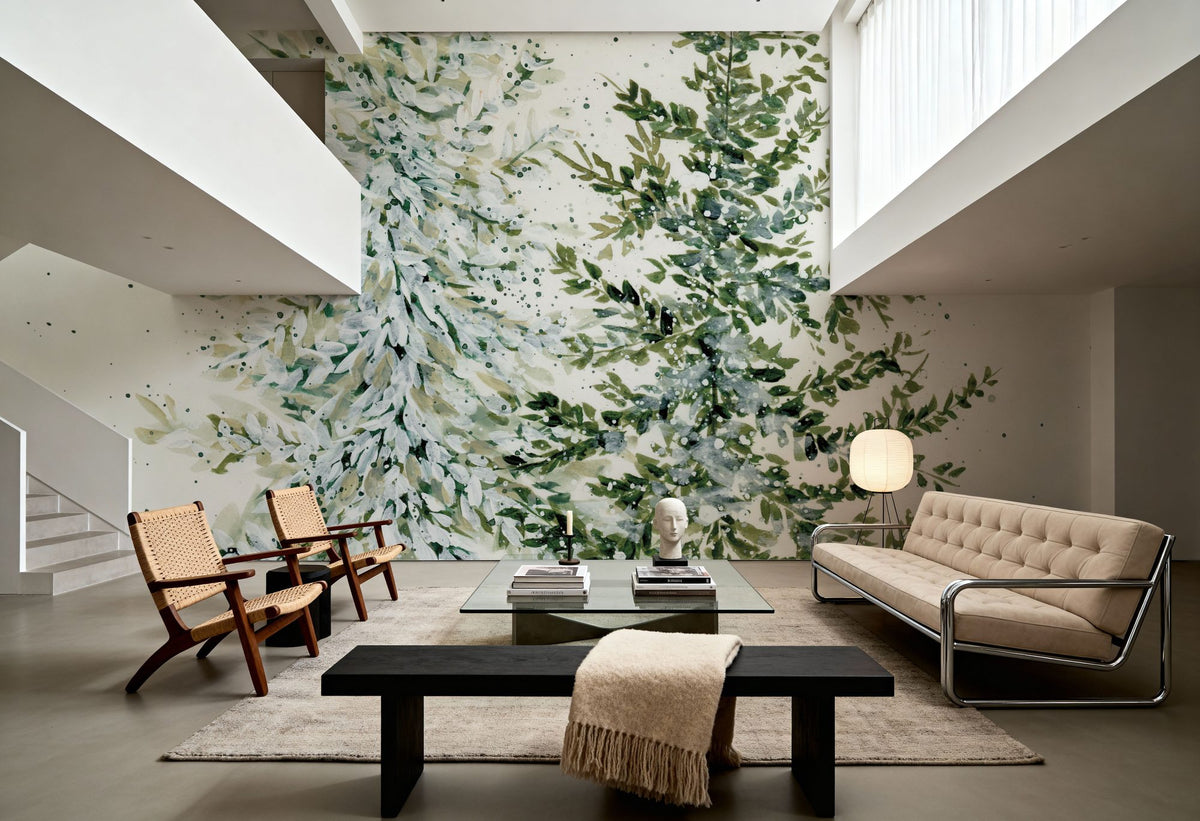 Winter Pine Mural Wallpaper - room preview 02