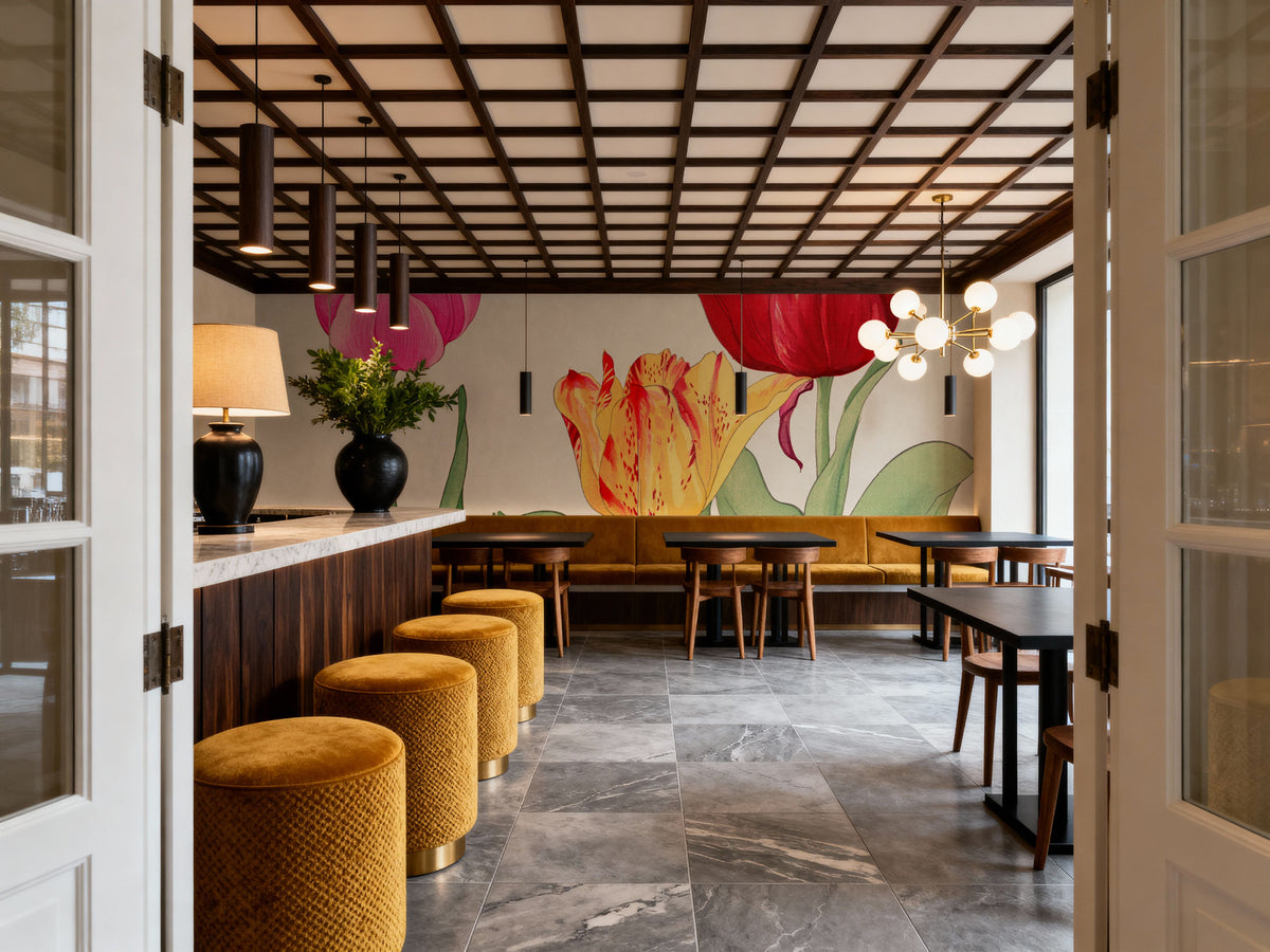 Tanigami Tulips Mural Wallpaper - room preview 02