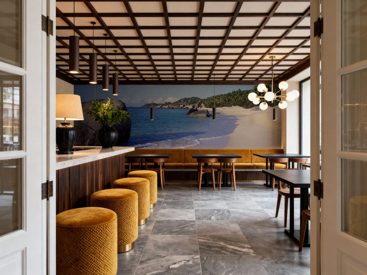 Tropical Boulder Cove Mural Wallpaper - room preview 02