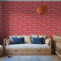 Groovy Mushrooms Pattern Mural Wallpaper - room preview 02