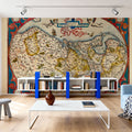 Old Map of Belgium, Netherlands and Germany, 1570 Mural Wallpaper - room preview 02