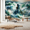 Ocean's Embrace Unfolding Mural Wallpaper - room preview 02