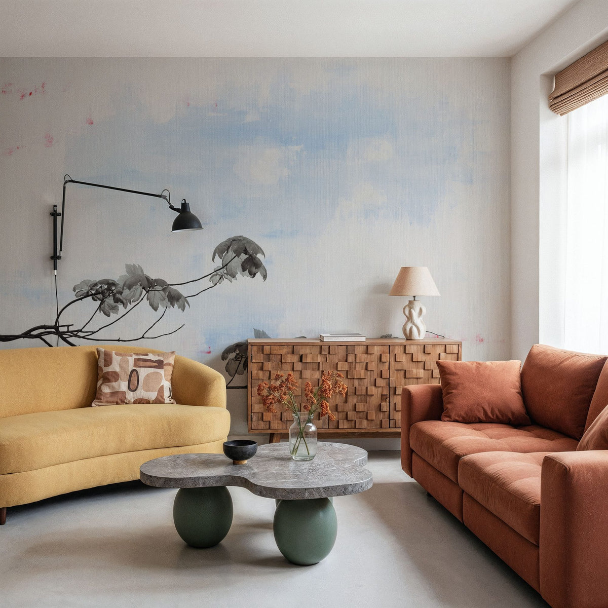 Spring Leaves Mural Wallpaper - room preview 02