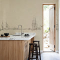 Sketch of the Harbor II Mural Wallpaper - room preview 02