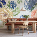 Botanical Coast Blue Mural Wallpaper - room preview 02