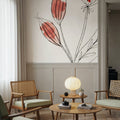 Line Flower I Mural Wallpaper - room preview 02