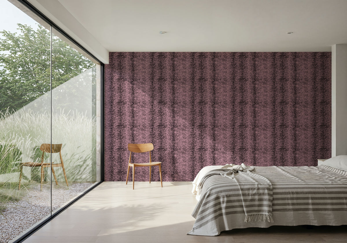 Panthera Tiger, Pink Mural Wallpaper - room preview 02