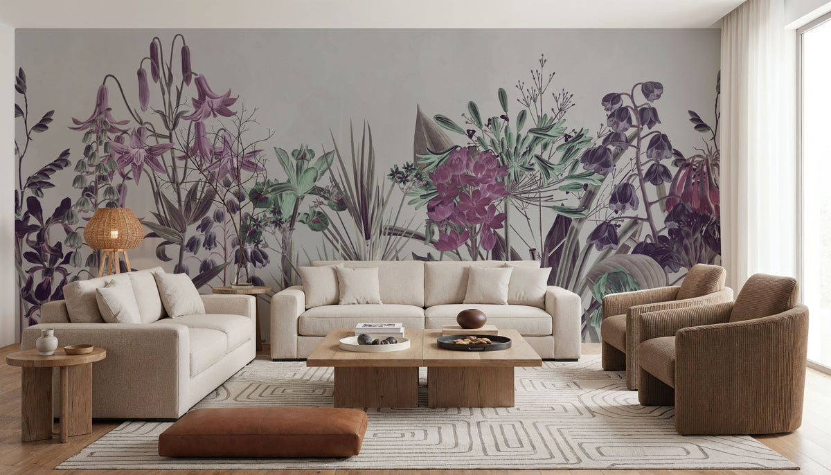 Field of Dreams Purple Mural Wallpaper - room preview 02