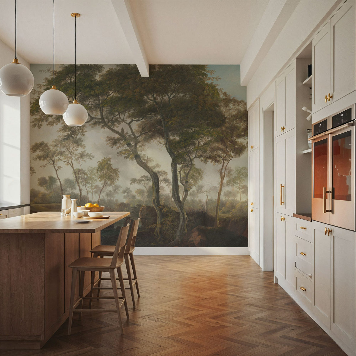 Woodland Brook, Morning Green Mural Wallpaper - room preview 02